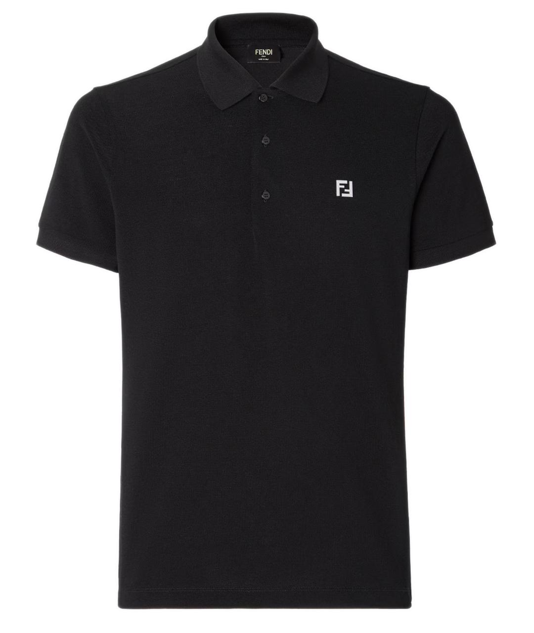 FENDI Черная хлопковая футболка, фото 1