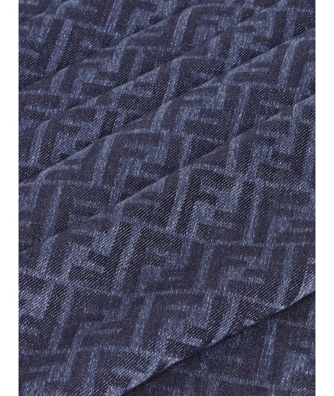 FENDI Синий хлопковый шарф, фото 3