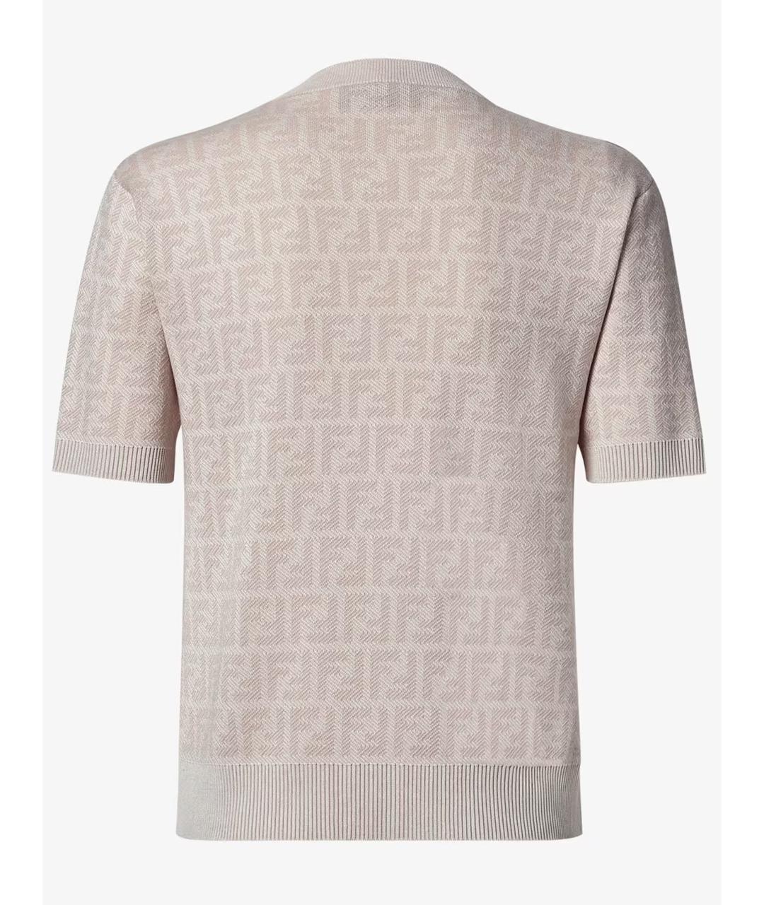 FENDI Бежевый шерстяной джемпер / свитер, фото 2