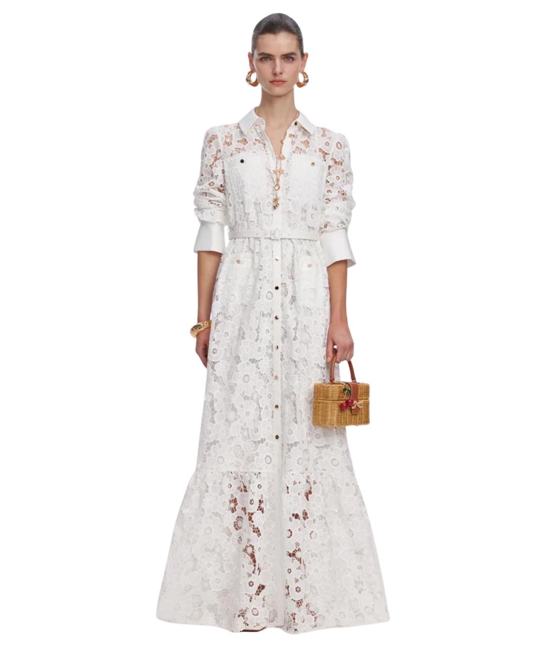 SELF-PORTRAIT Белое полиэстеровое повседневное платье, фото 1