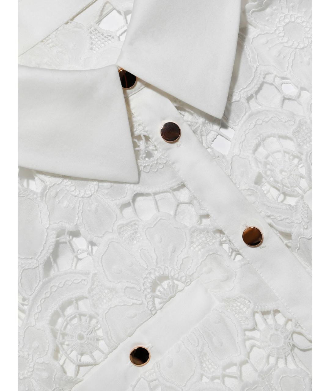 SELF-PORTRAIT Белое полиэстеровое повседневное платье, фото 5