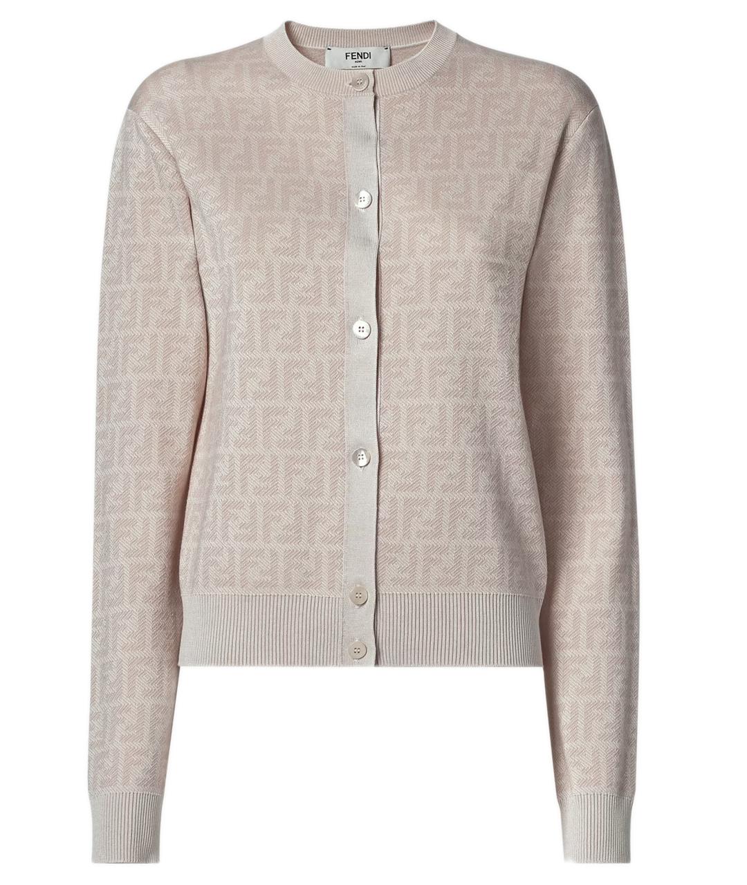 FENDI Бежевый шерстяной кардиган, фото 1
