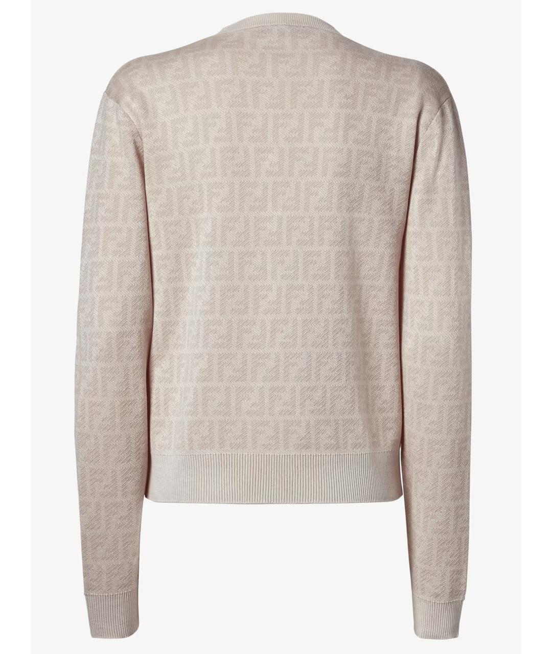 FENDI Бежевый шерстяной кардиган, фото 3