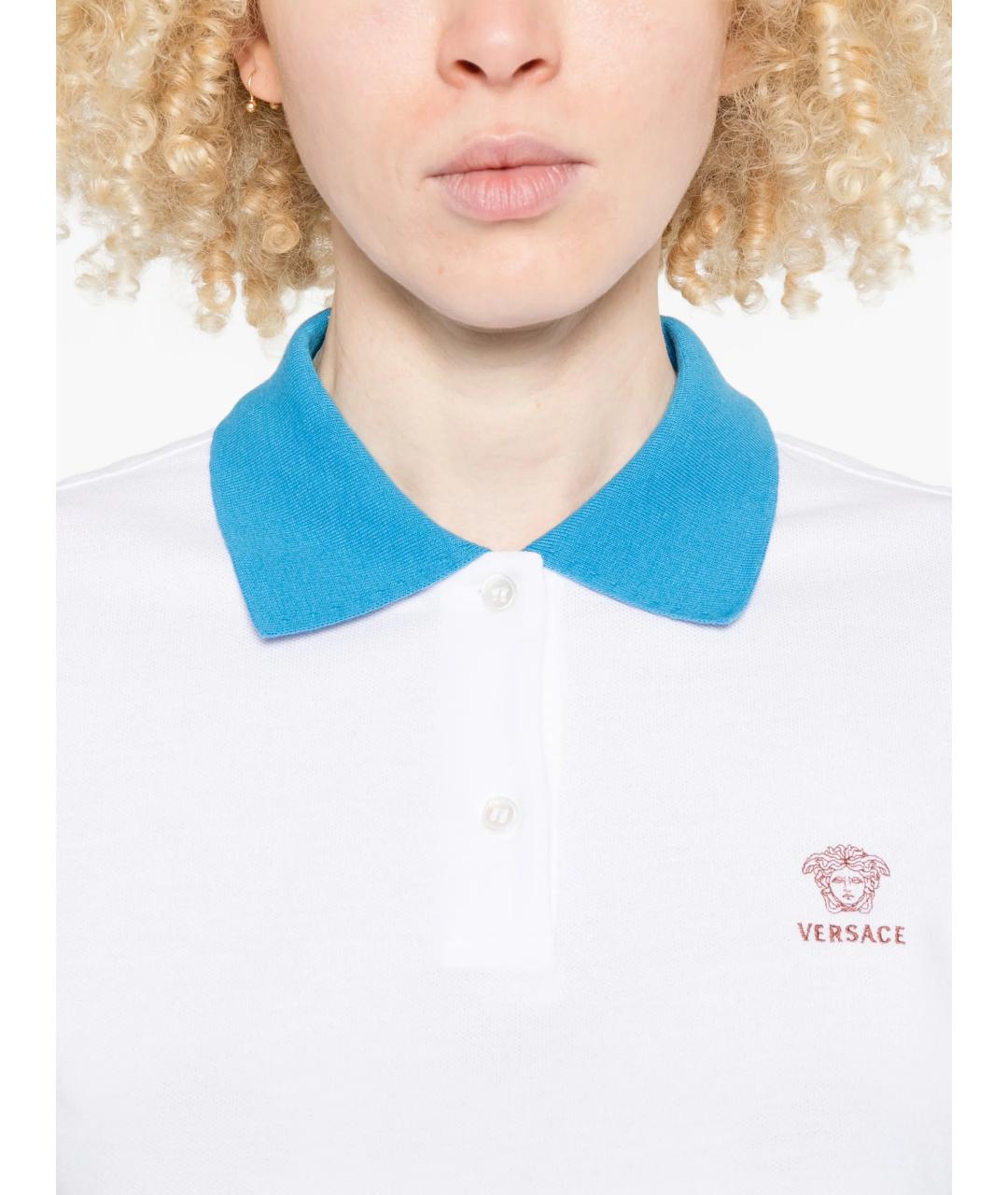 VERSACE Белая хлопковая футболка, фото 5