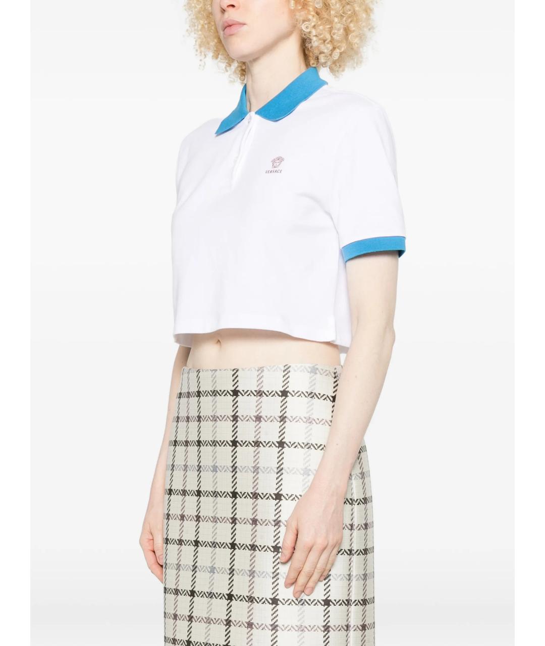 VERSACE Белая хлопковая футболка, фото 3