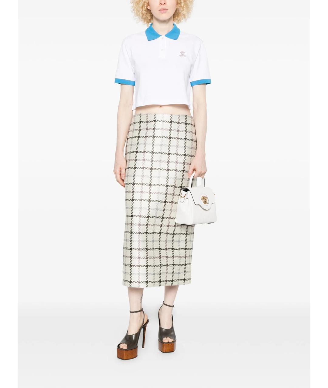 VERSACE Белая хлопковая футболка, фото 2