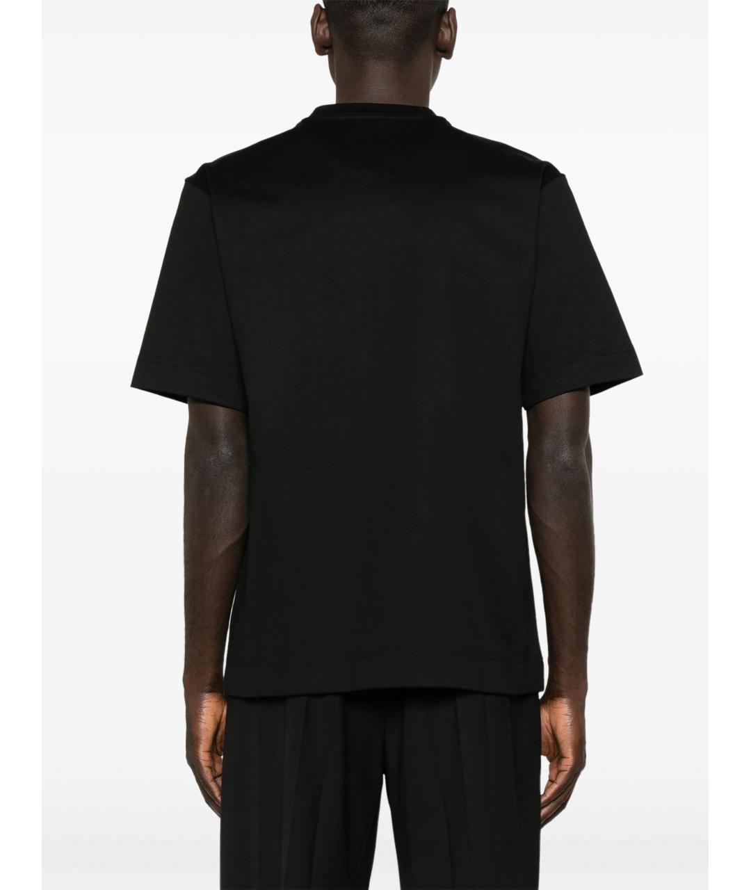 FENDI Черная хлопковая футболка, фото 4