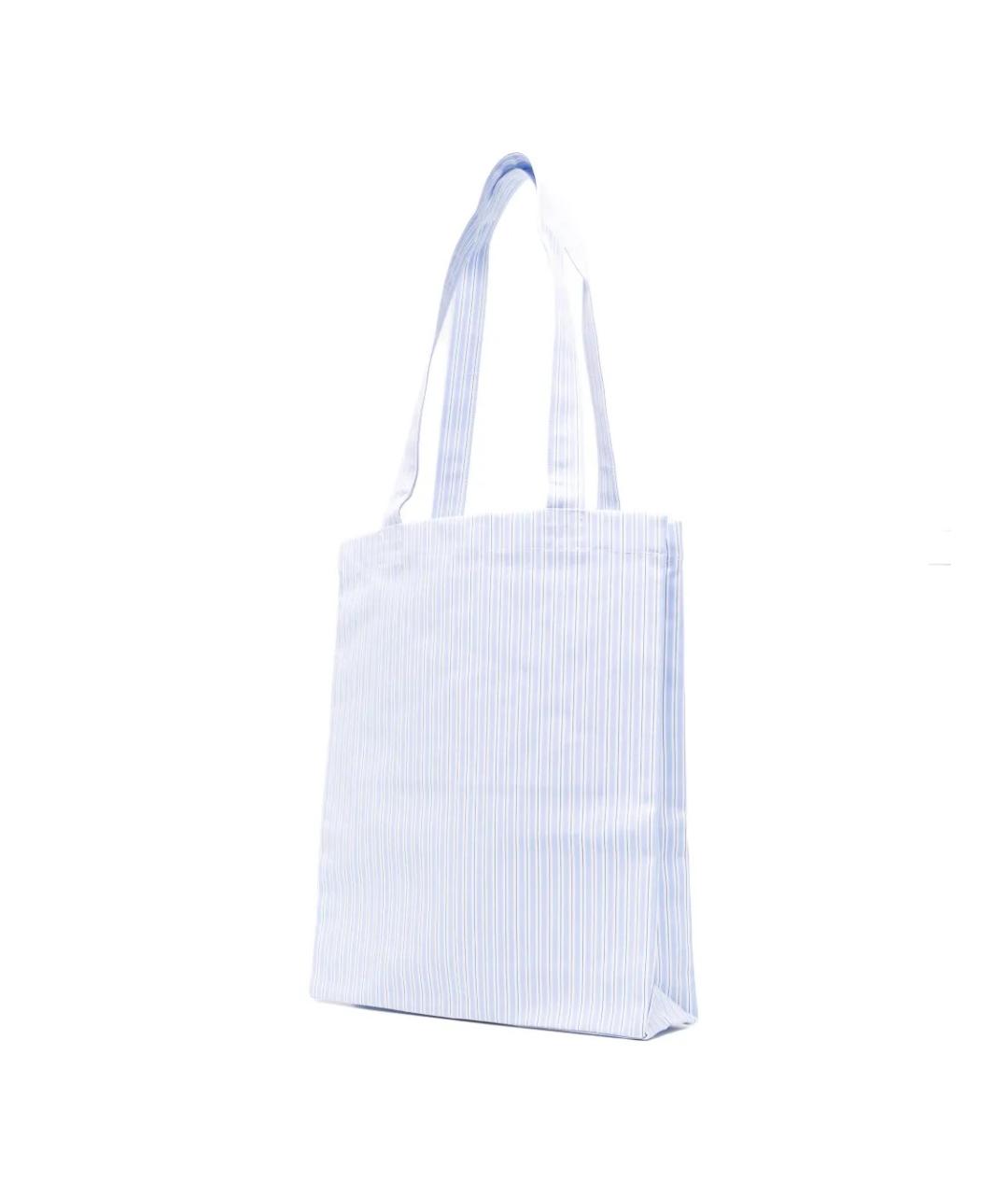 A.P.C. Голубая хлопковая сумка тоут, фото 3