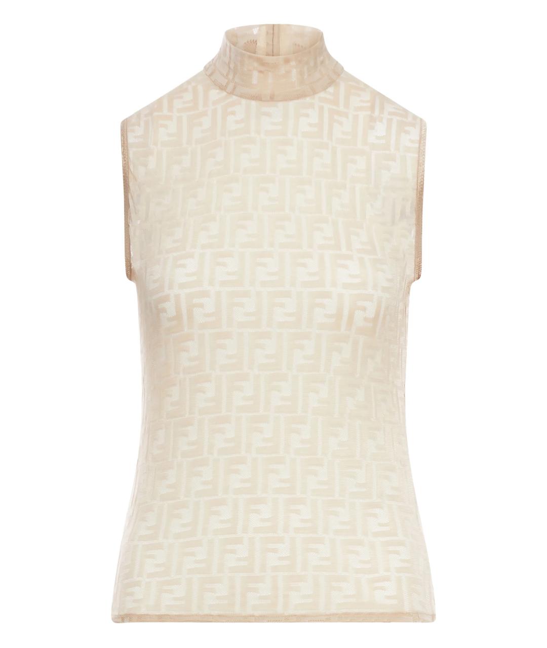 FENDI Розовая полиамидовая майка, фото 1