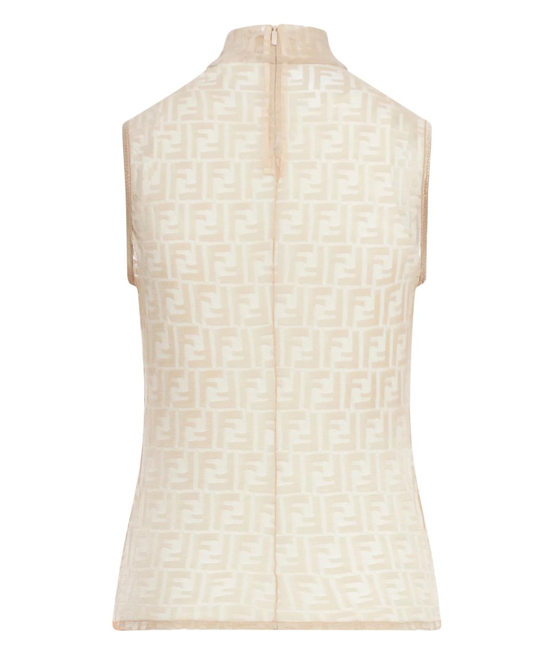 FENDI Розовая полиамидовая майка, фото 2