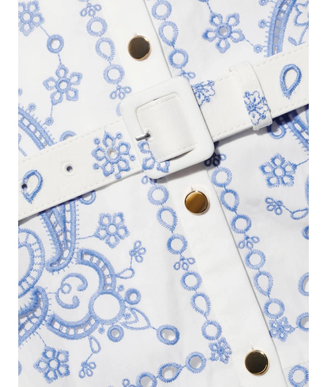 SELF-PORTRAIT Белое хлопковое повседневное платье, фото 5