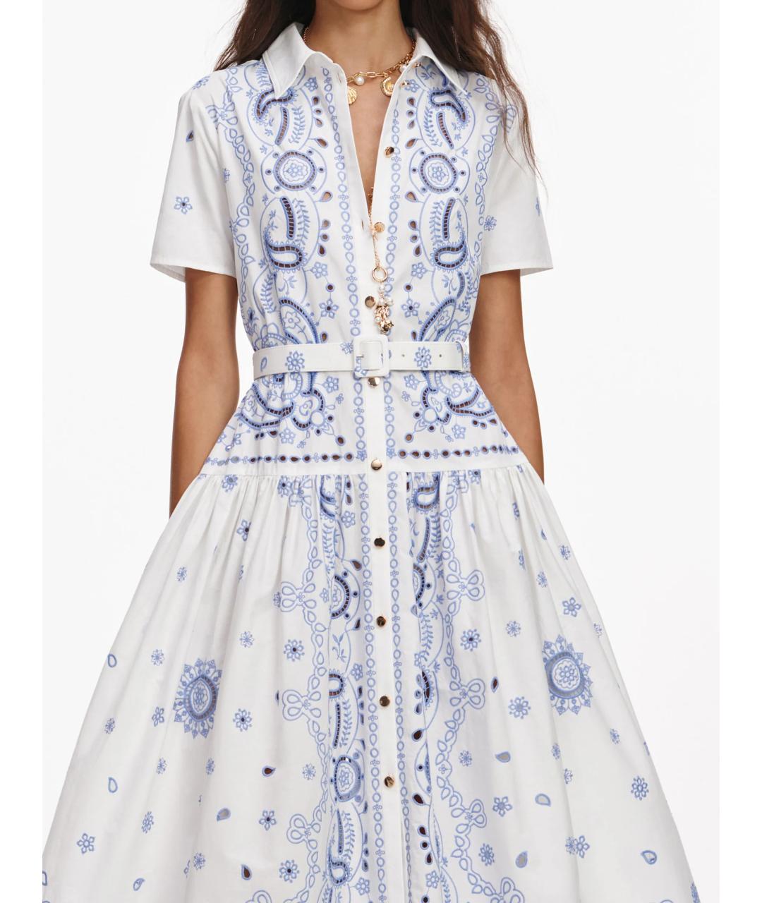 SELF-PORTRAIT Белое хлопковое повседневное платье, фото 4