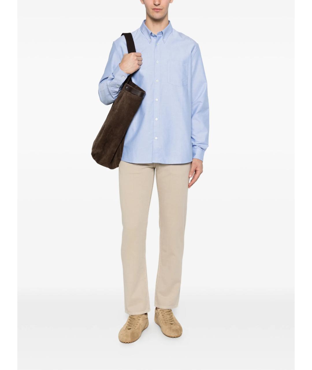 A.P.C. Синяя хлопковая кэжуал рубашка, фото 2