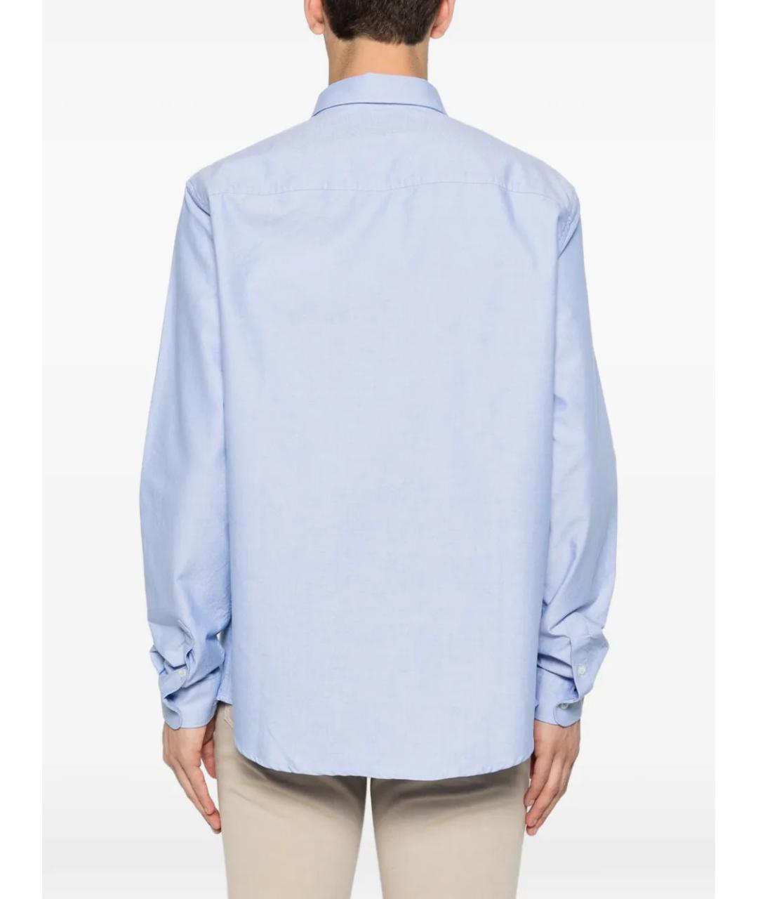 A.P.C. Синяя хлопковая кэжуал рубашка, фото 4