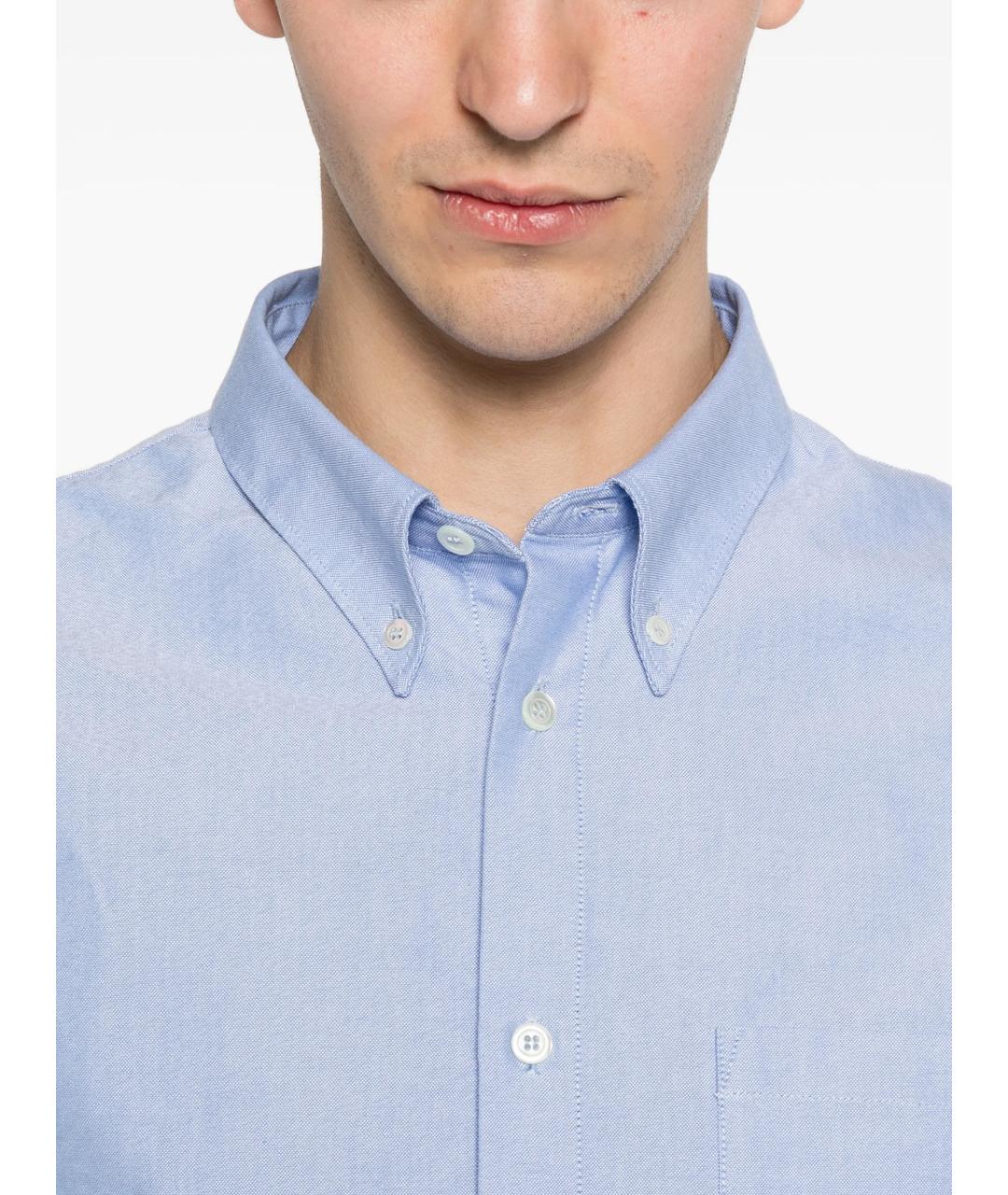 A.P.C. Синяя хлопковая кэжуал рубашка, фото 5