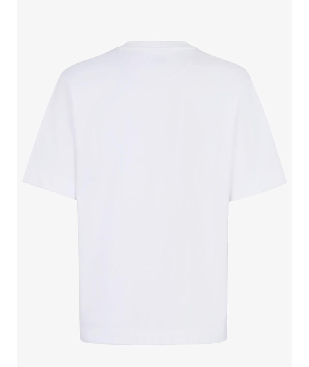 FENDI Белая хлопковая футболка, фото 2