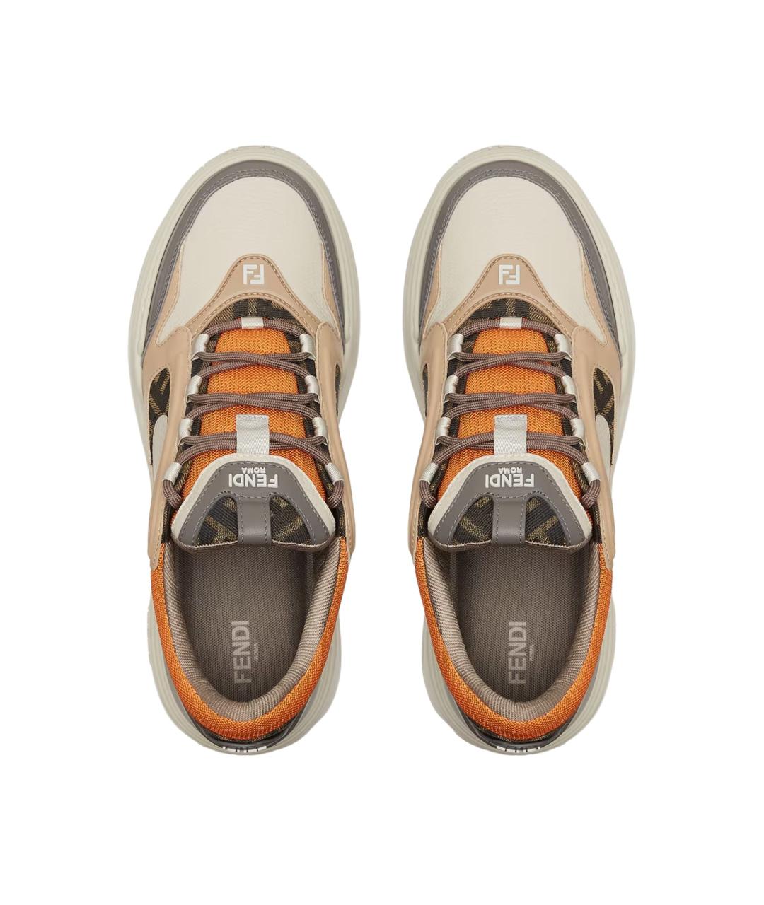 FENDI Мульти кожаные низкие кроссовки / кеды, фото 4