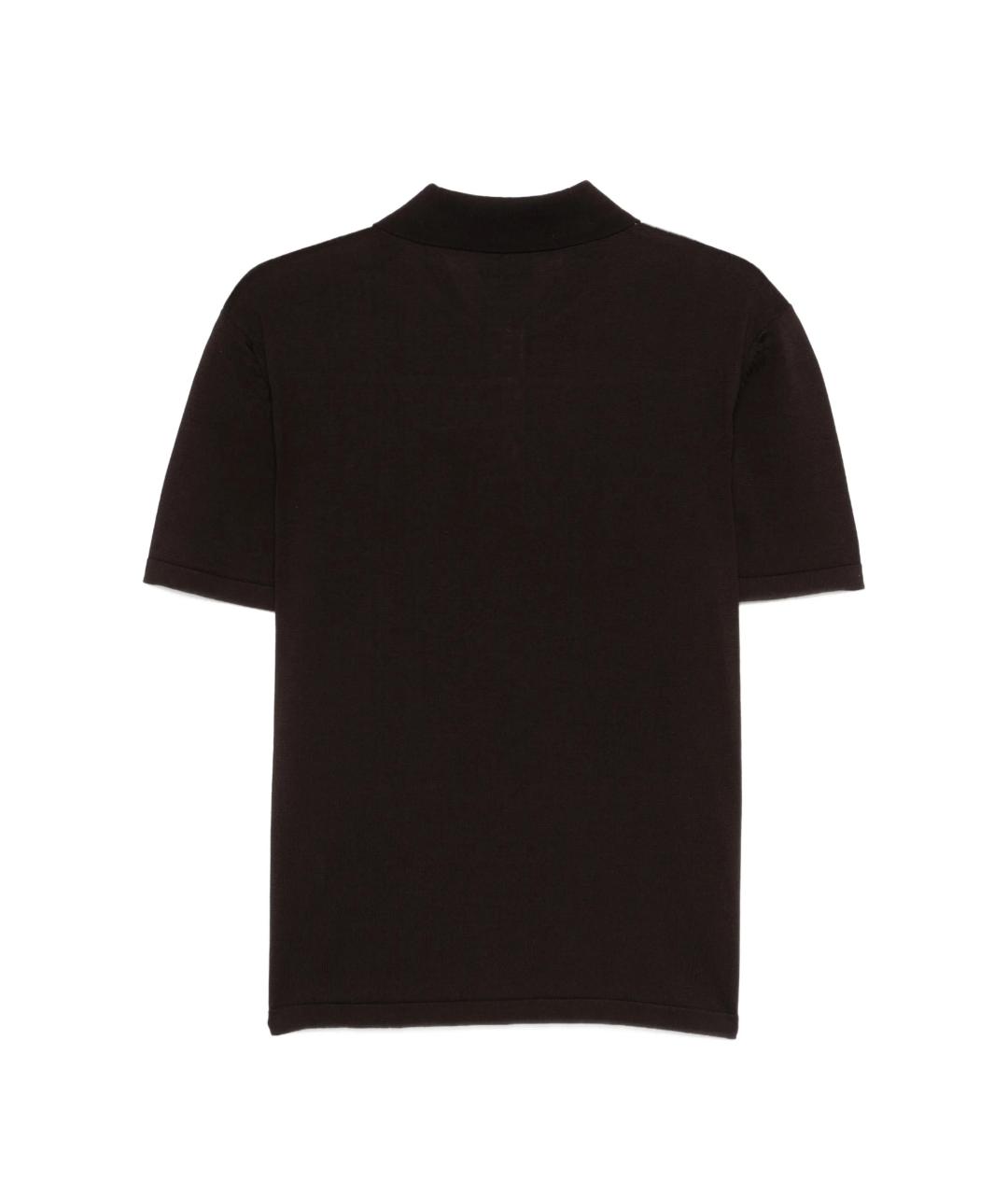 A.P.C. Коричневое хлопковое поло с коротким рукавом, фото 2