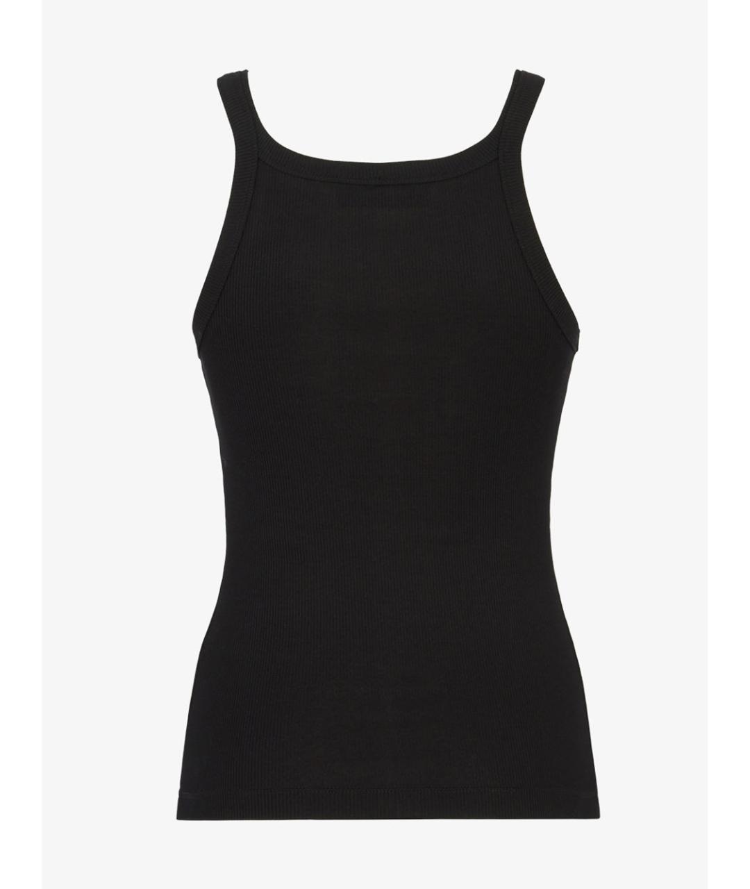 FENDI Черная хлопковая майка, фото 2