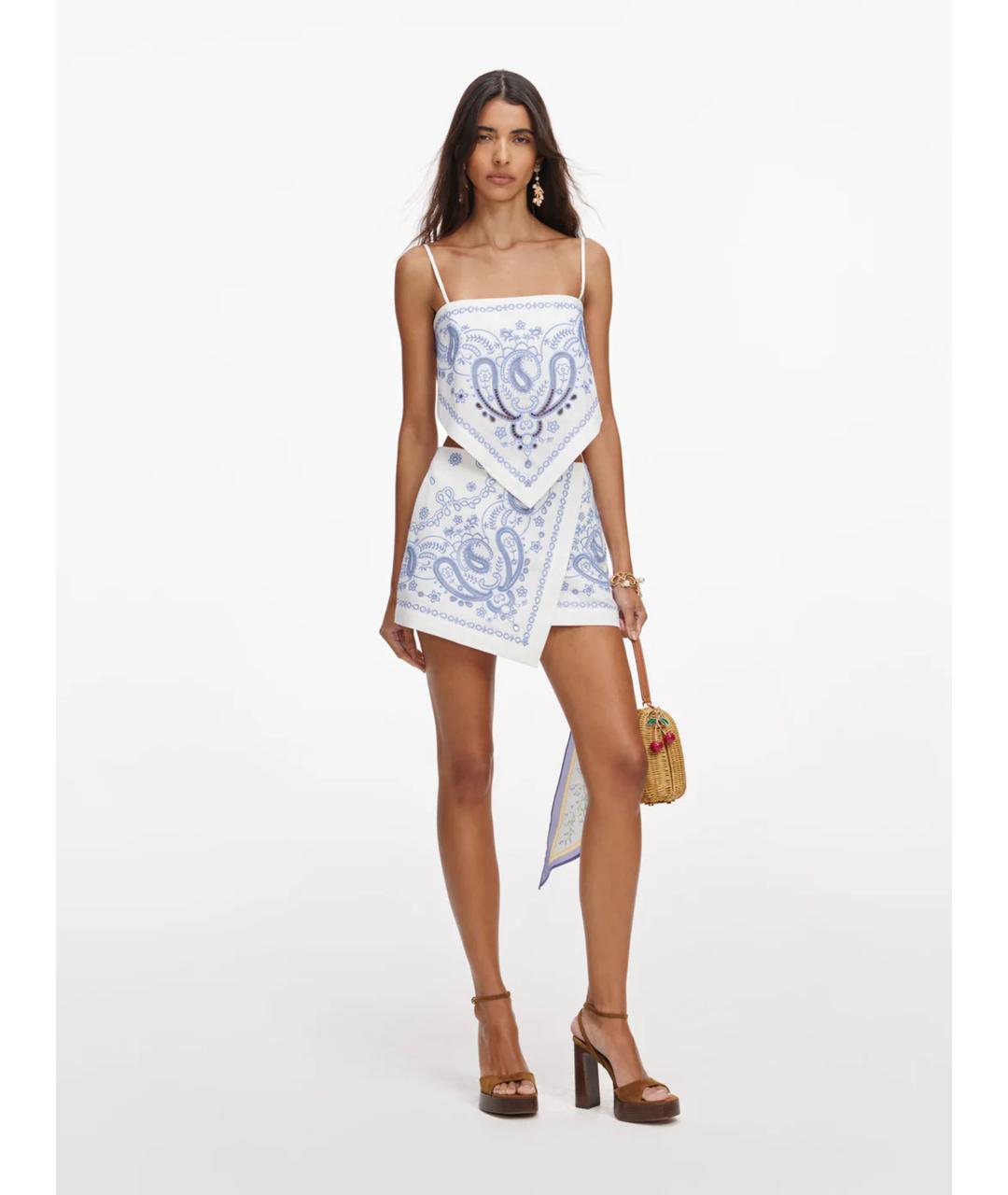 SELF-PORTRAIT Мульти льняные шорты, фото 4