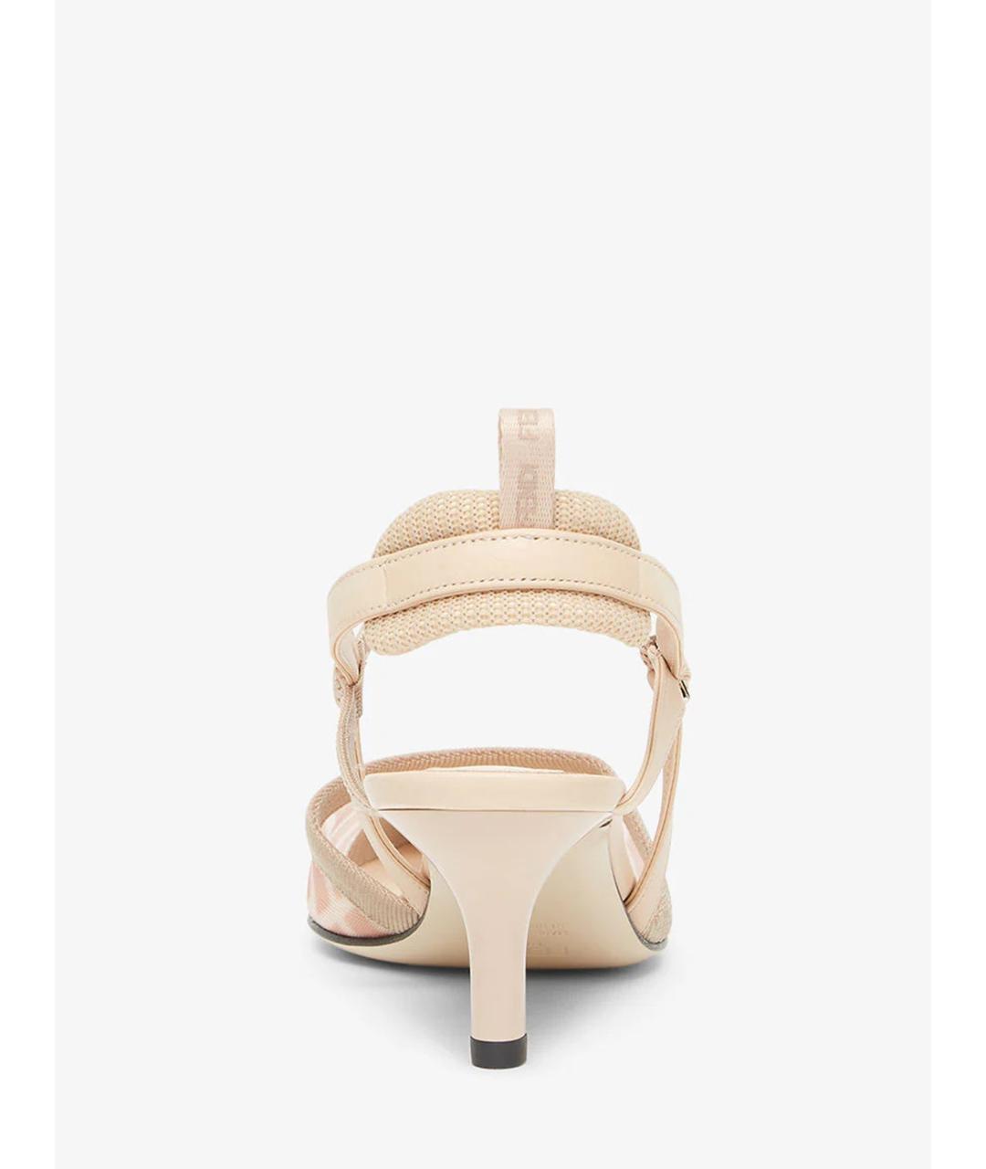 FENDI Розовые текстильные туфли, фото 3