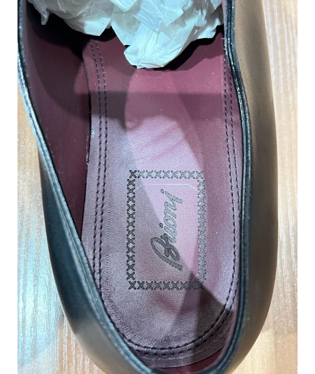 BRIONI Черные кожаные туфли, фото 6