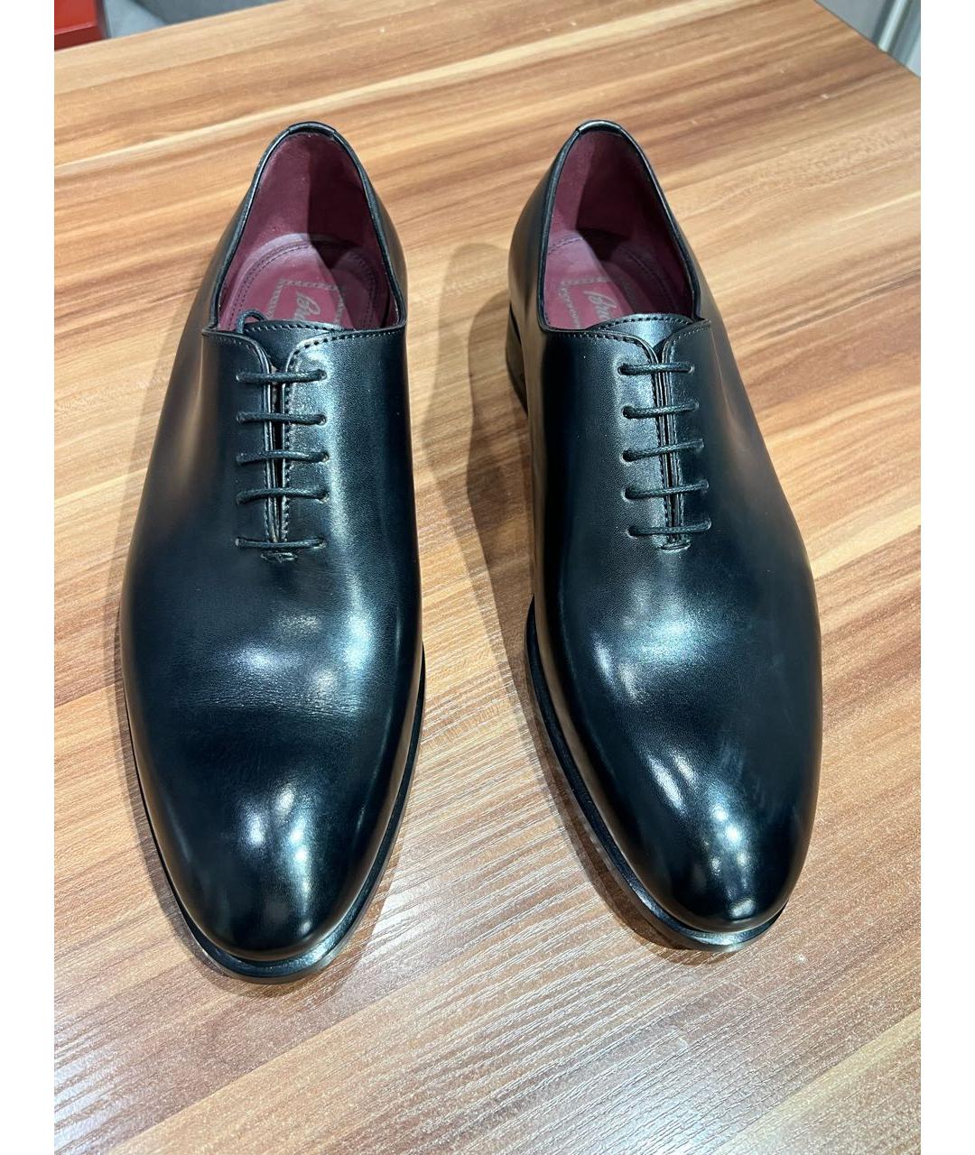 BRIONI Черные кожаные туфли, фото 2