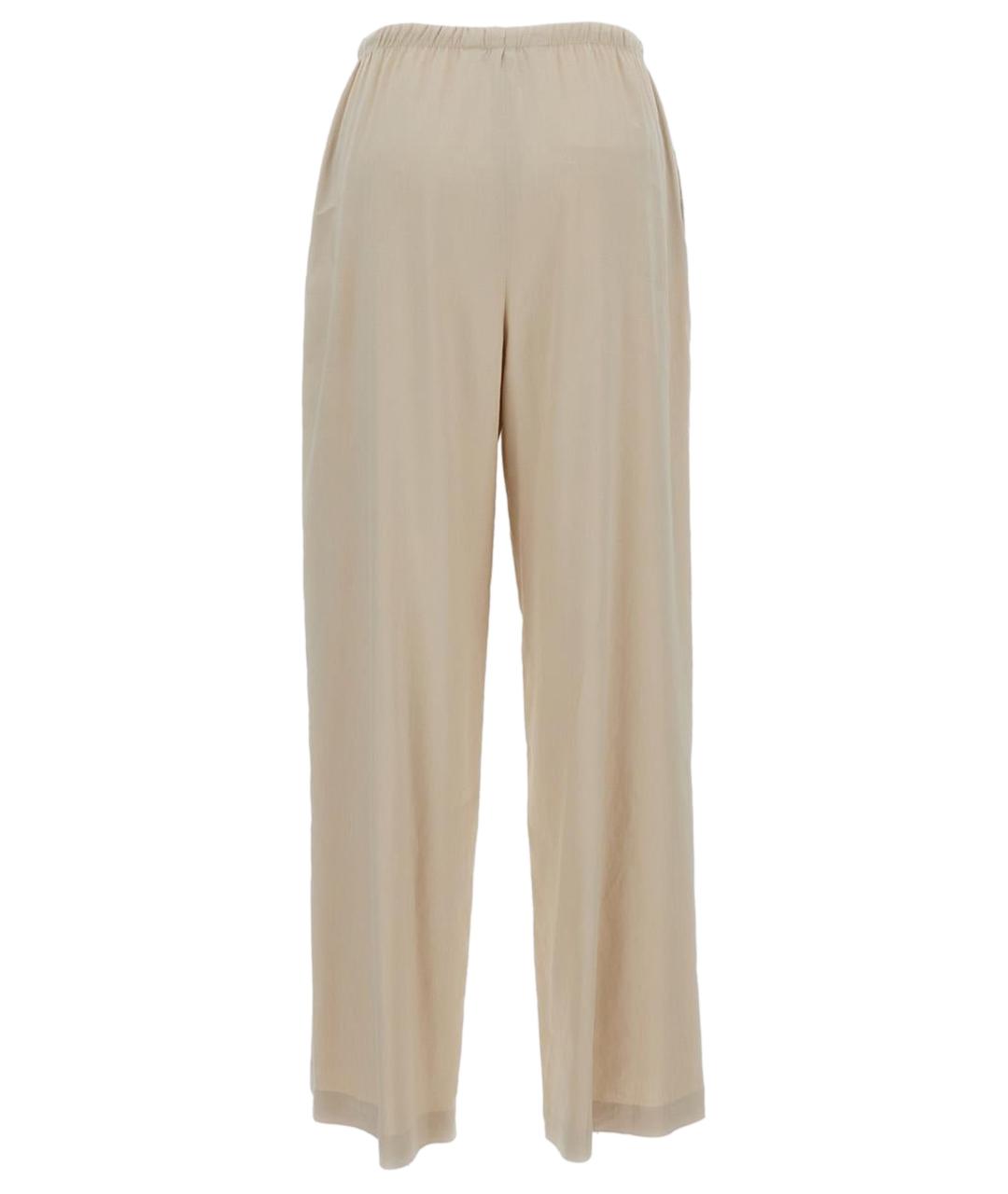 MAX MARA Бежевые льняные прямые брюки, фото 2