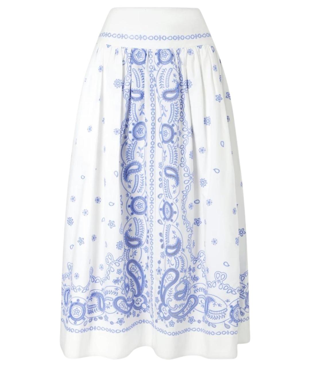 SELF-PORTRAIT Белая хлопковая юбка миди, фото 1