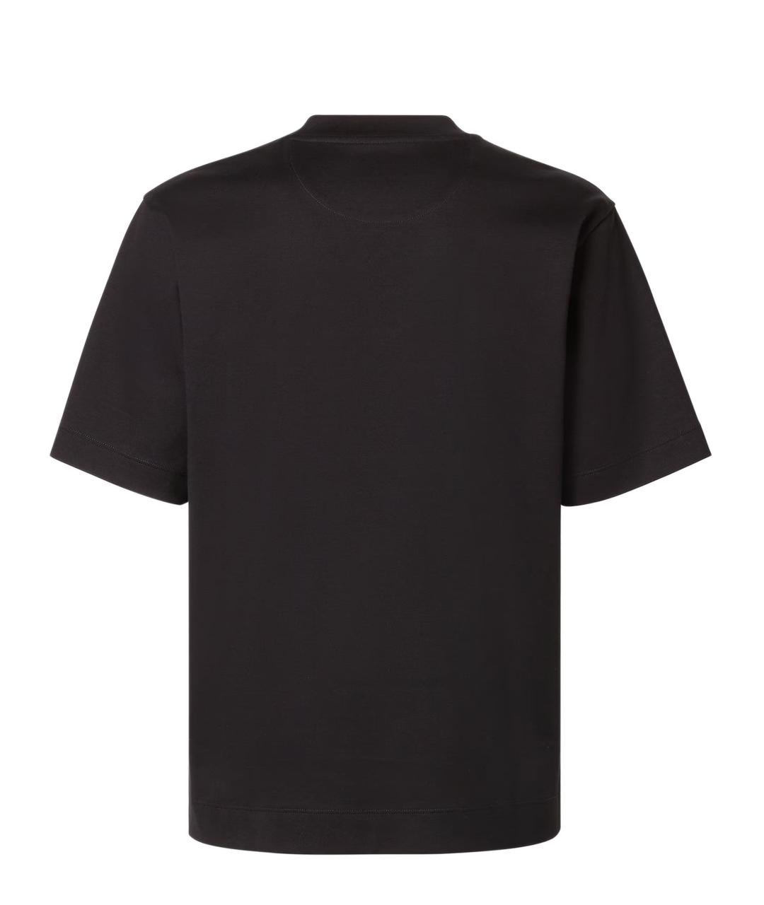 FENDI Черная хлопковая футболка, фото 2