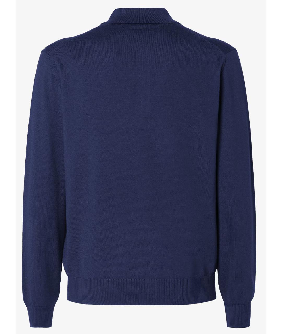 FENDI Синее поло с длинным рукавом, фото 3