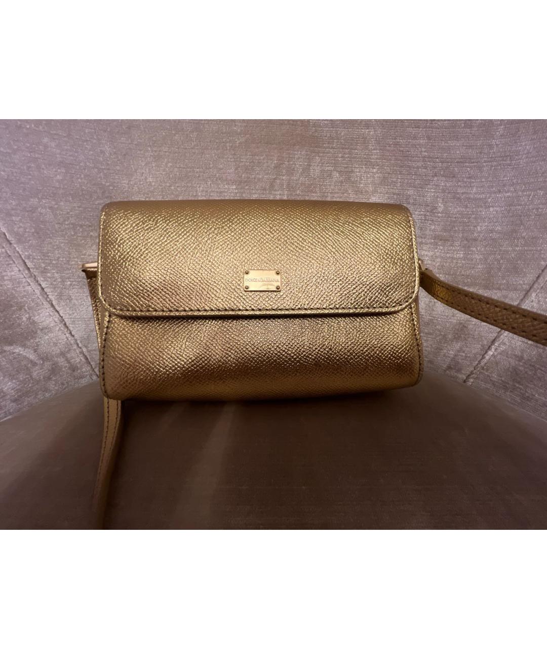 DOLCE&GABBANA Золотая сумка, фото 5