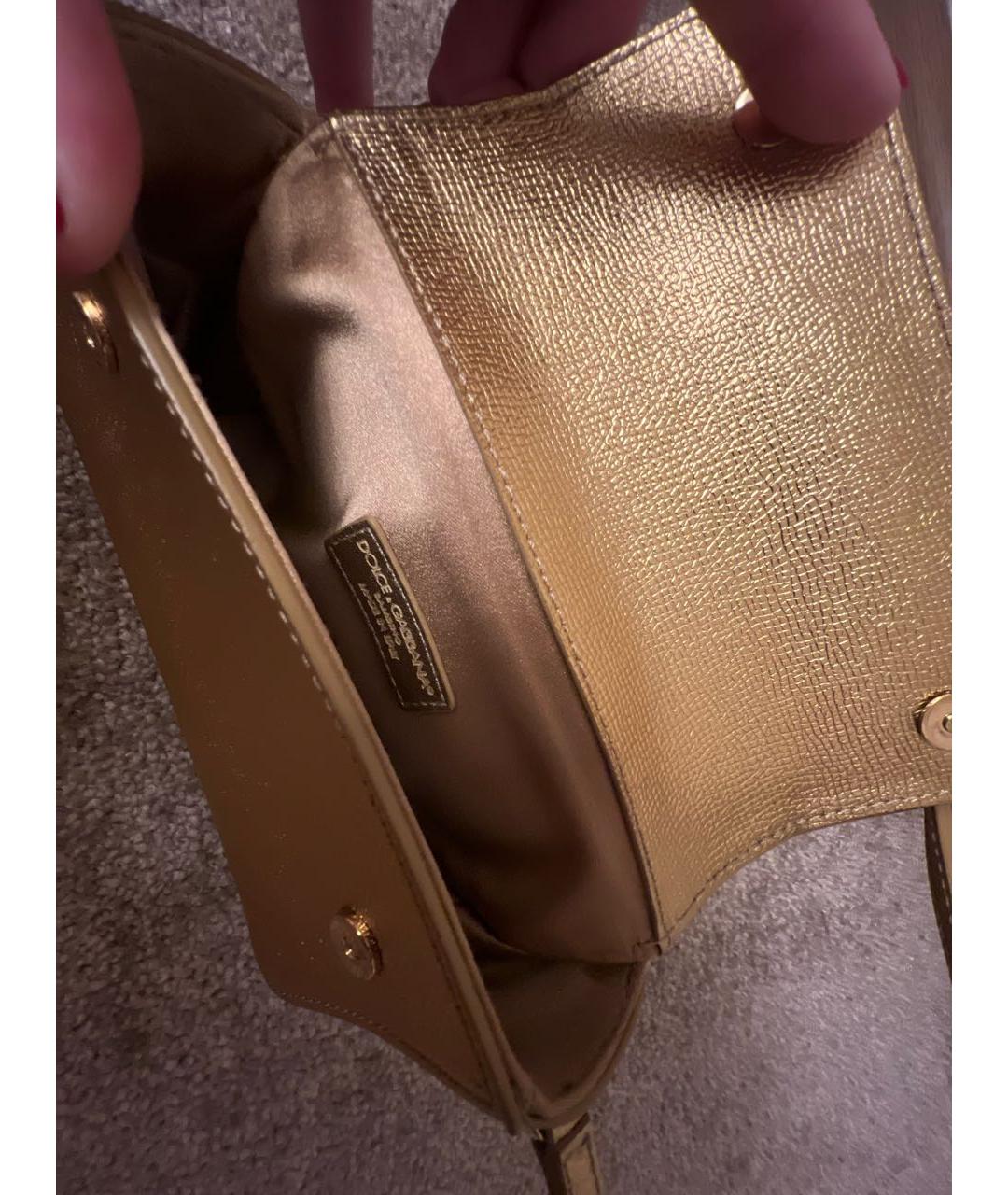 DOLCE&GABBANA Золотая сумка, фото 3