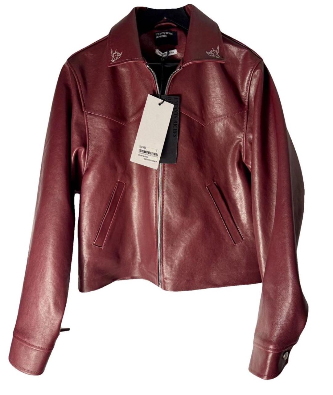 Enfants Riches Déprimés Бордовая кожаная куртка, фото 5