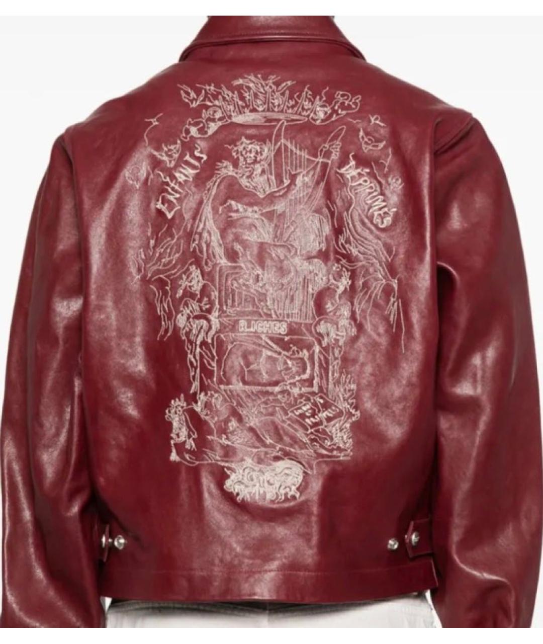 Enfants Riches Déprimés Бордовая кожаная куртка, фото 2