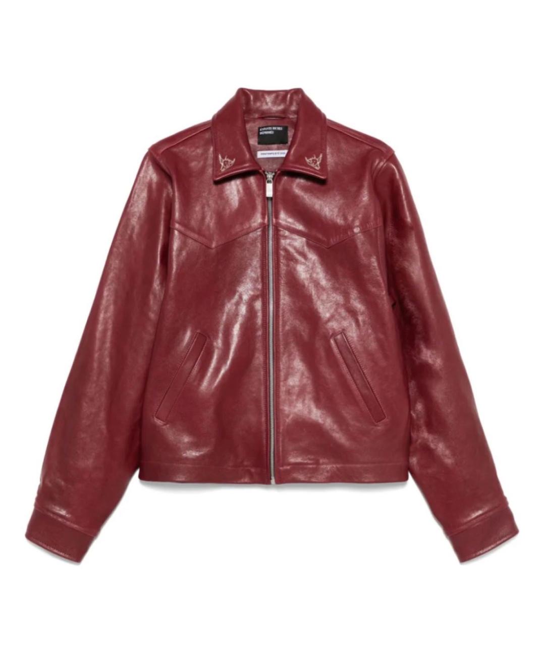 Enfants Riches Déprimés Бордовая кожаная куртка, фото 8