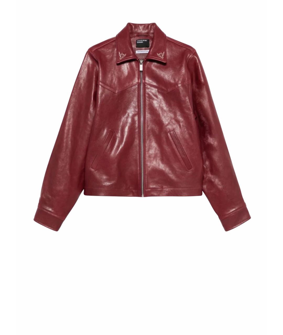 Enfants Riches Déprimés Бордовая кожаная куртка, фото 1