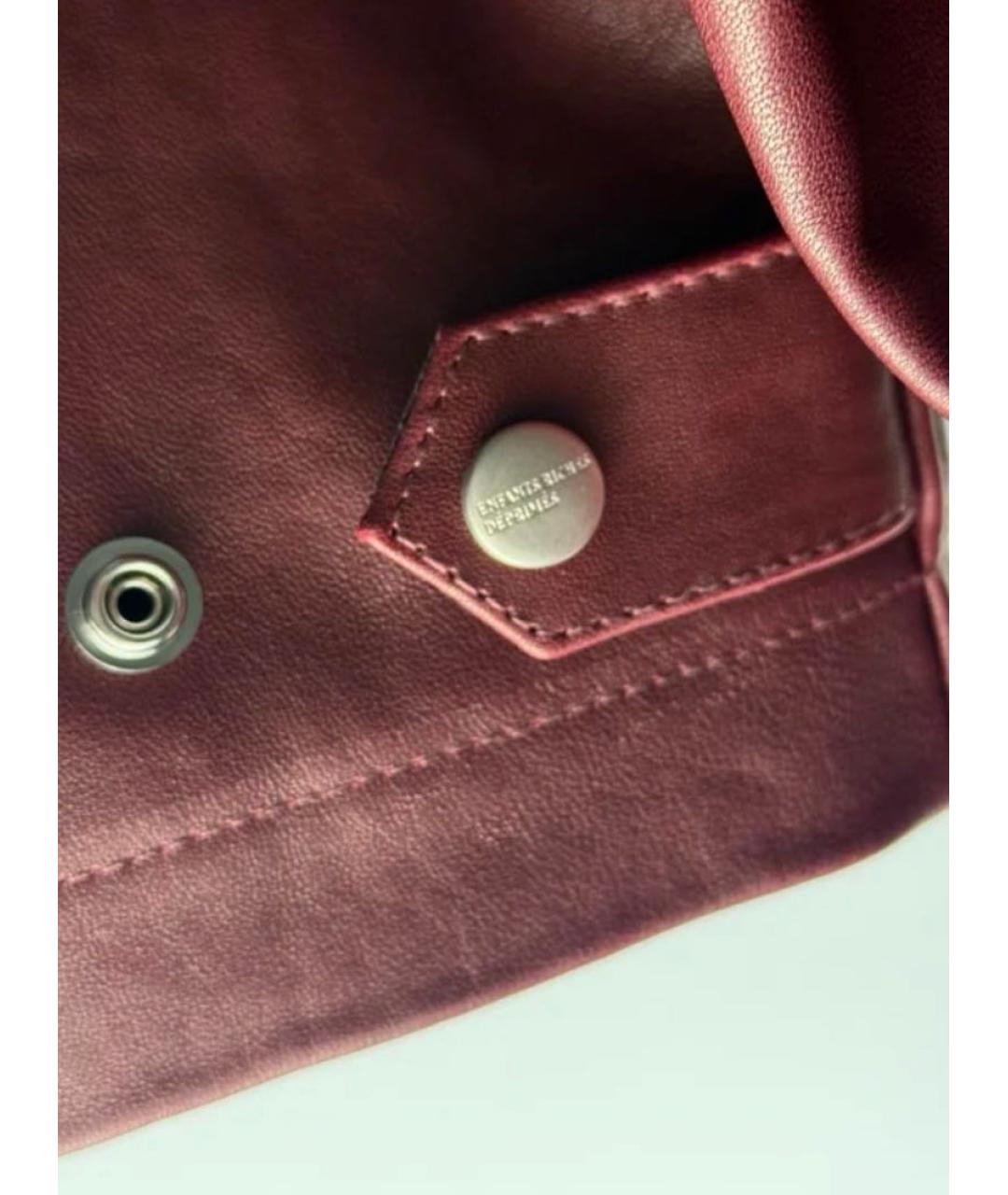 Enfants Riches Déprimés Бордовая кожаная куртка, фото 6