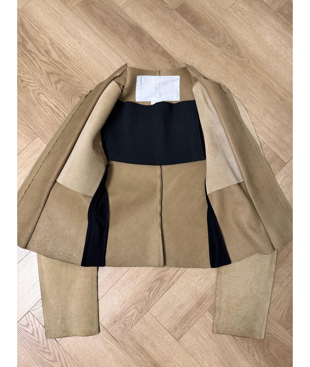 MAISON MARGIELA Бежевый замшевый жакет/пиджак, фото 2