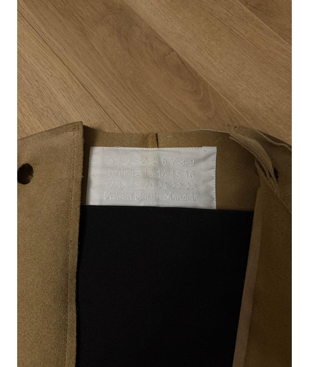 MAISON MARGIELA Бежевый замшевый жакет/пиджак, фото 3