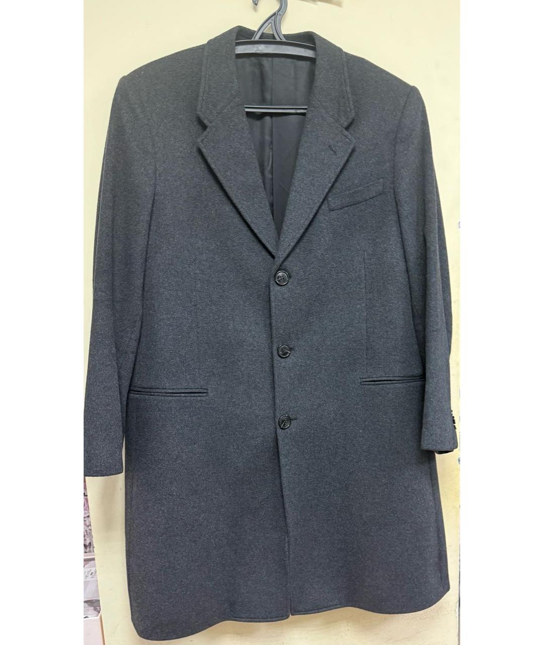 ARMANI JEANS Серое кашемировое пальто, фото 2