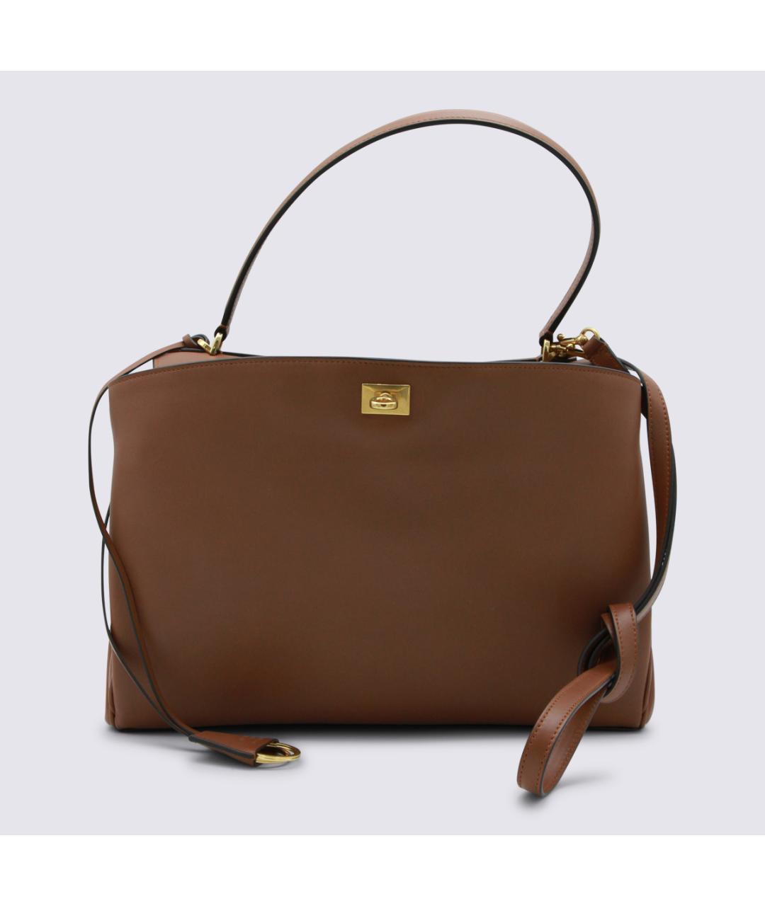 BALENCIAGA Коричневая кожаная сумка тоут, фото 5