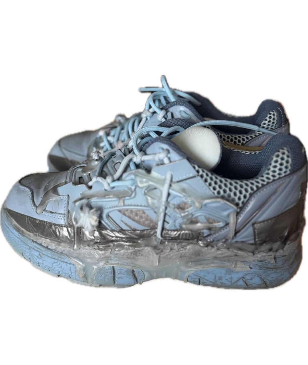MAISON MARGIELA Голубые низкие кроссовки / кеды, фото 5