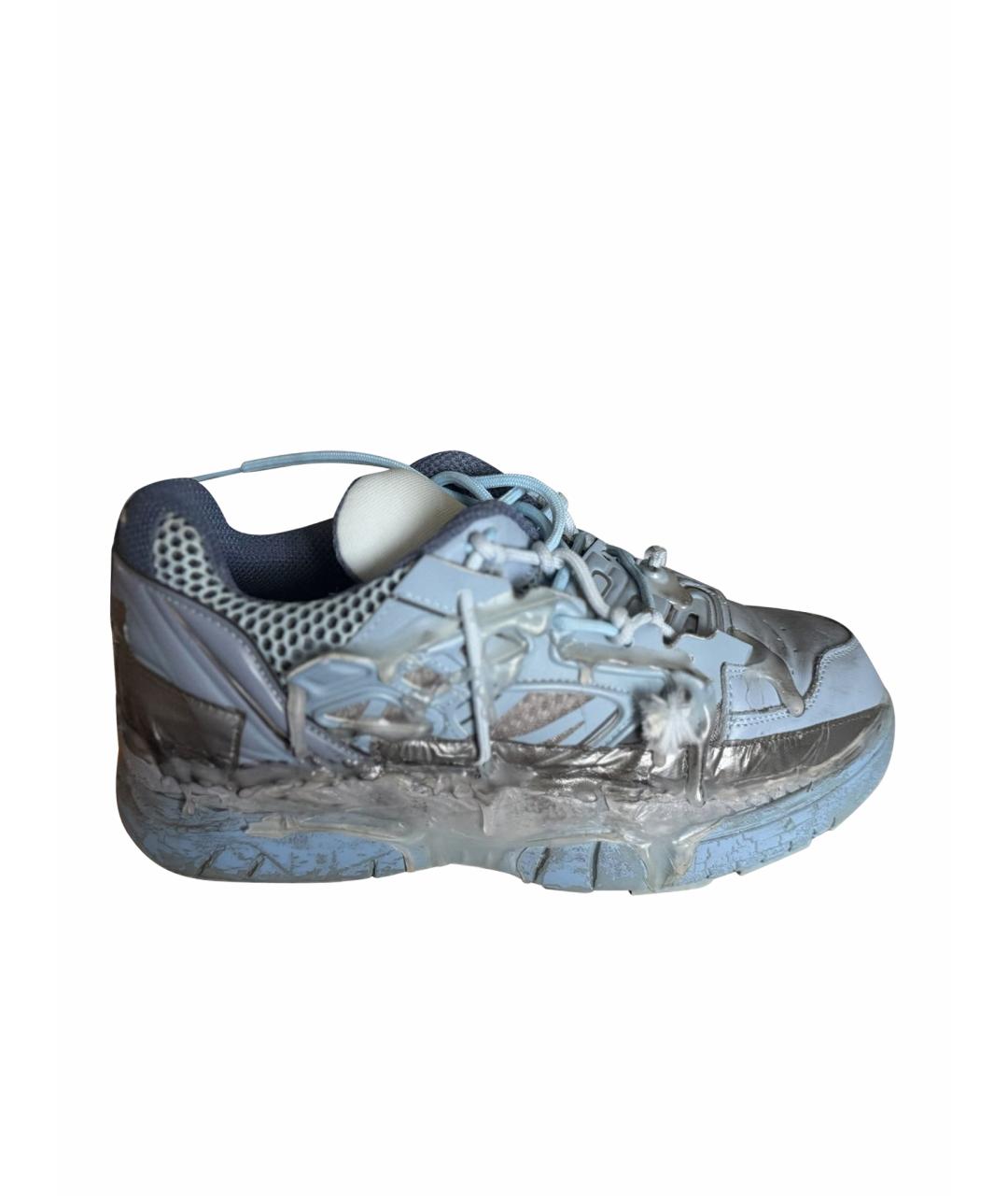 MAISON MARGIELA Голубые низкие кроссовки / кеды, фото 1