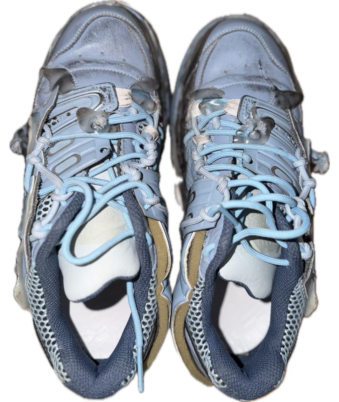 MAISON MARGIELA Голубые низкие кроссовки / кеды, фото 3