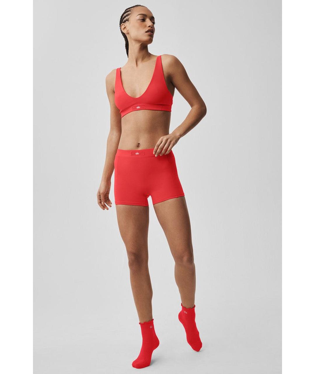 ALO YOGA Красный полиэстеровый спортивные костюмы, фото 6