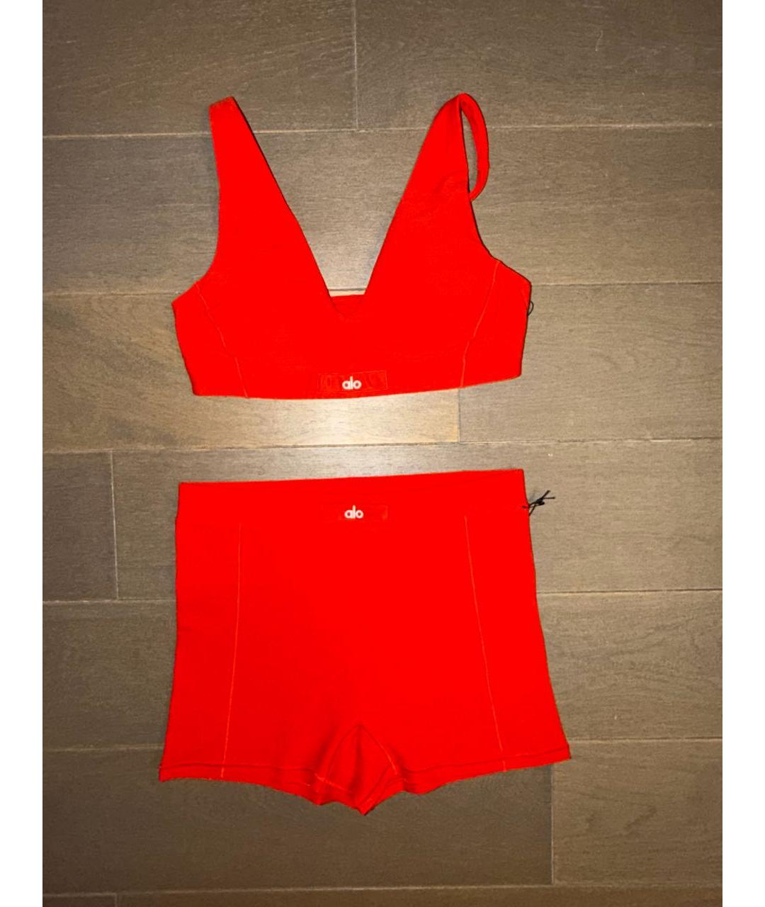 ALO YOGA Красный полиэстеровый спортивные костюмы, фото 9