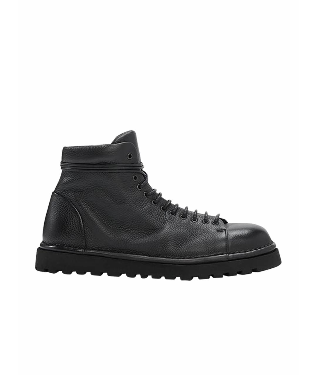 MARSELL Черные кожаные ботинки, фото 1