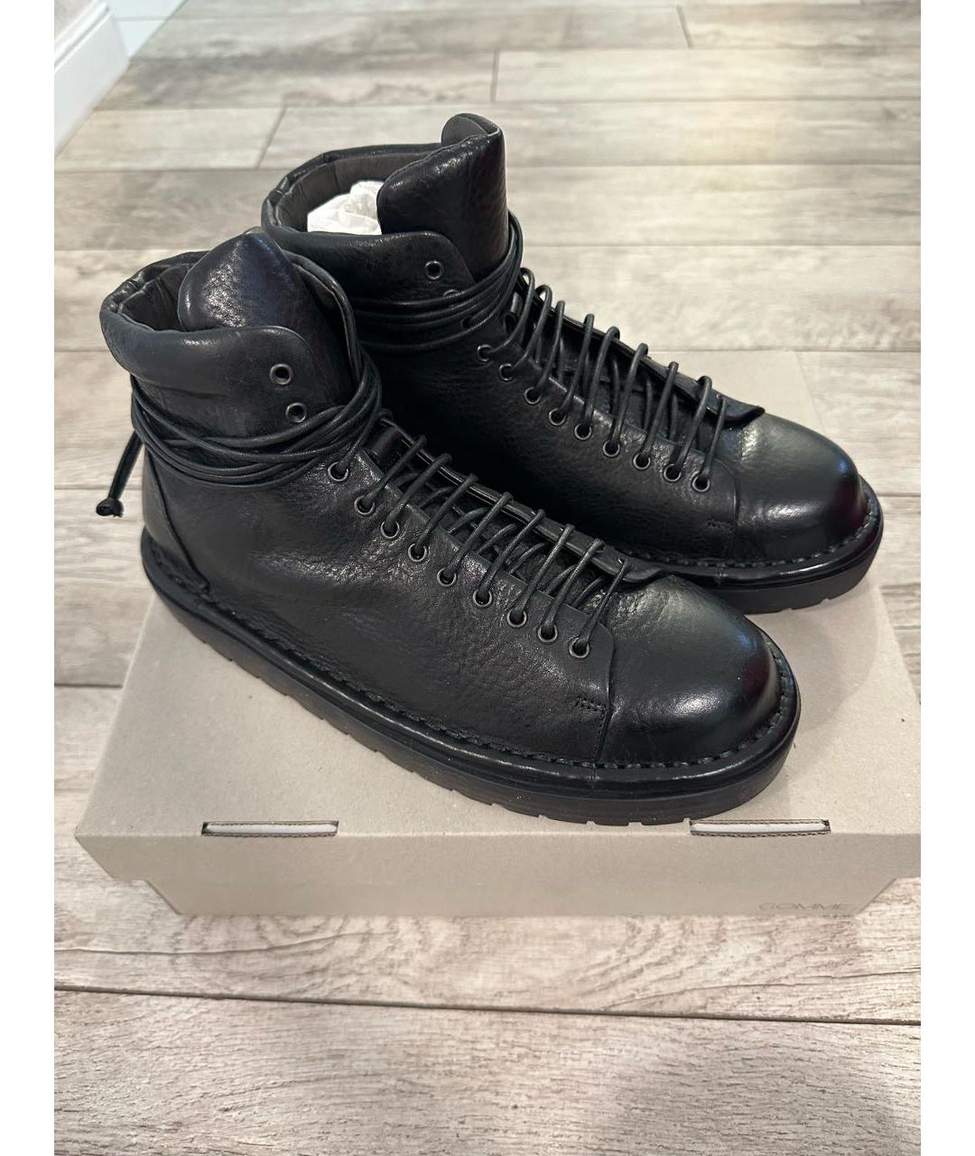 MARSELL Черные кожаные ботинки, фото 3