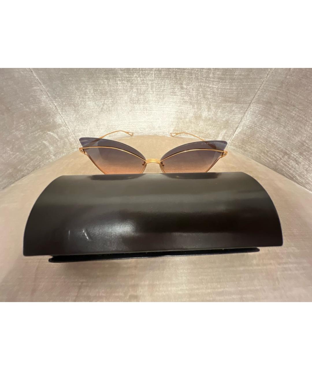 DITA Золотые металлические солнцезащитные очки, фото 4